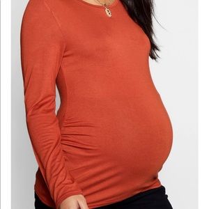 Rust colored maternity top